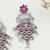 Abhika creations handcrafted oxidised earrings with pink enamel & layered pearl tassels