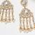 Abhika creations mirror-work statement dangler earrings with pearl fringe