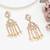 Abhika creations mirror-work statement dangler earrings with pearl fringe