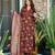 Wine color beautiful printed muslin fabric readymade palazzo dress