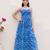 Blue color georgette fabric beautiful girlie gown for stylish college looks