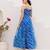 Blue color georgette fabric beautiful girlie gown for stylish college looks