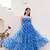 Blue color georgette fabric beautiful girlie gown for stylish college looks