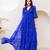 Blue color georgette fabric beautiful girlie gown for stylish college looks