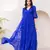 Blue color georgette fabric beautiful girlie gown for stylish college looks