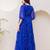 Blue color georgette fabric beautiful girlie gown for stylish college looks