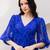 Blue color georgette fabric beautiful girlie gown for stylish college looks