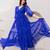 Blue color georgette fabric beautiful girlie gown for stylish college looks