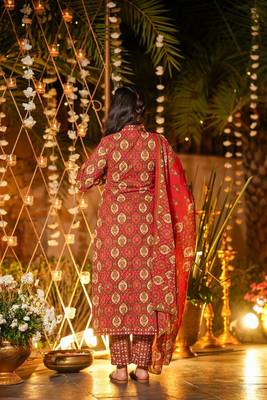Maroon color beautiful printed muslin fabric readymade palazzo dress 2