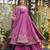 Purple color crunchy silk fabric heavy partywear palazzo dress