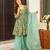 Green color ethnic readymade sharara dress for partywear looks