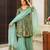 Green color ethnic readymade sharara dress for partywear looks