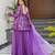 Purple color ethnic readymade sharara dress for partywear looks