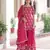 Pink color faux georgette fabric glamorous sequins partywear sharara dress