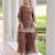 Coffee color beautiful partywear sharara dress for rich indian girlie looks
