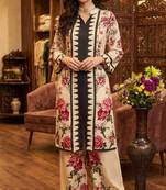 Peach color beautiful bollywood style designer printed coord set