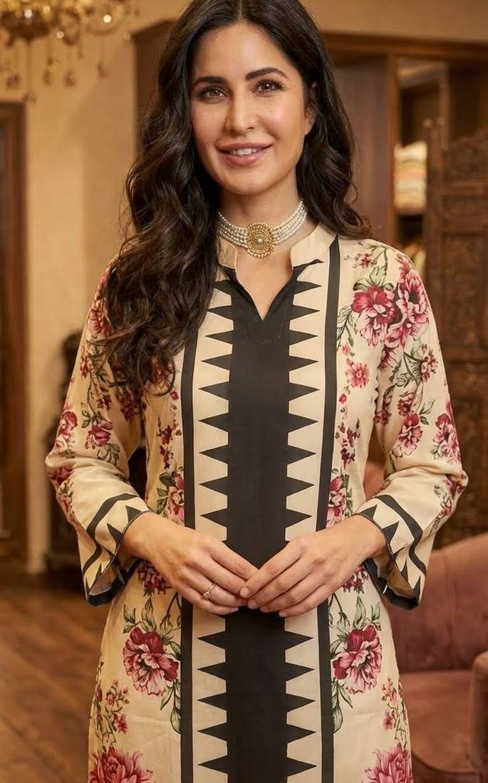 Peach color beautiful bollywood style designer printed coord set