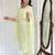 Yellow color cotton fabric designer embroidered fancy kurta set