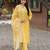Yellow color rayon fabric designer embroidered fancy kurta set