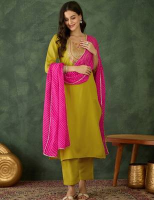 Liril color rayon embroidered fancy kurta set 4