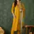 Mustard color rayon fabric embroidered fancy kurta set