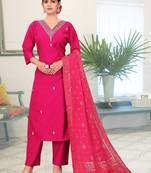 Pink color ethnic fancy readymade salwar kameez