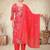 Red color ethnic fancy readymade salwar kameez