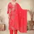 Red color ethnic fancy readymade salwar kameez