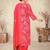 Red color ethnic fancy readymade salwar kameez