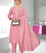 Pink color ethnic fancy readymade salwar kameez