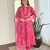 Pink color ethnic rayon fabric party looks salwar kameez for girls