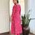 Pink color ethnic rayon   fabric party looks salwar kameez for girls