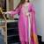 Purple color ethnic viscose shimmer fabric party looks salwar kameez for girls