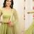 Light green  embroidery party wear suit set