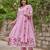 Pink color ethnic chanderi silk fabric party looks salwar kameez for girls