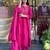 Pink color ethnic chanderi silk fabric party looks salwar kameez for girls