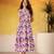 Purple color maslin silk fabric designer floral printed girlie partywear kurti