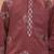 Rust cotton woven embriodered kurta set