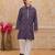 Purple cotton woven embriodered kurta set