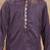 Purple cotton woven embriodered kurta set