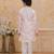 Peach cotton woven embriodered kurta set