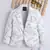 Offwhite cotton woven embriodered blazer