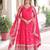 Pink color vichitra silk fabric wedding ceremonial gown with dupatta for girlie looks