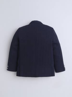 Navyblue cotton woven blazer 2