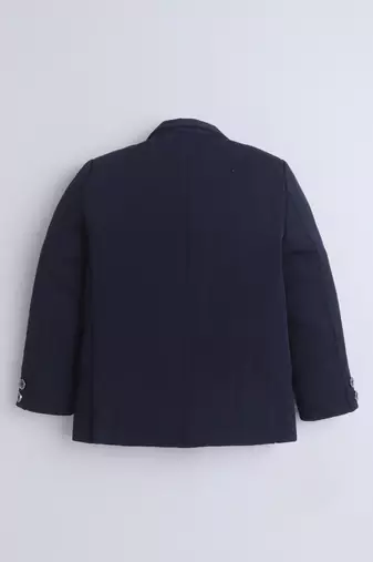 Navyblue cotton woven blazer