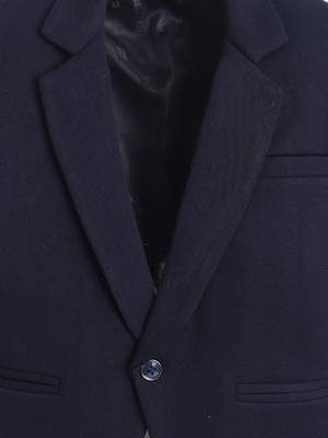 Navyblue cotton woven blazer 3