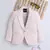 Peach cotton woven blazer
