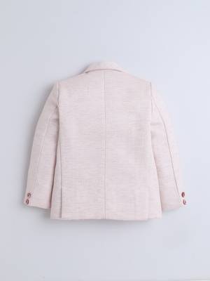 Peach cotton woven blazer 2