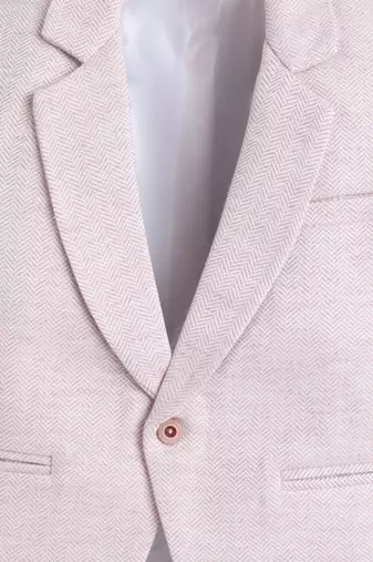 Peach cotton woven blazer