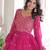 Pink color faux georgette fabric wedding ceremonial gown with dupatta for girlie looks